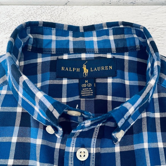Ralph Lauren Boys Plaid Button Down Shirt Size M (10-12) - Picture 3 of 7